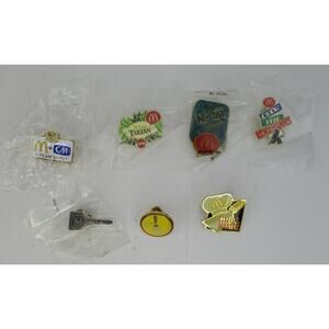 7 McDonald's Lapel Pins Advertising Lot No Duplicates Team Spirit, Spatula, Crew